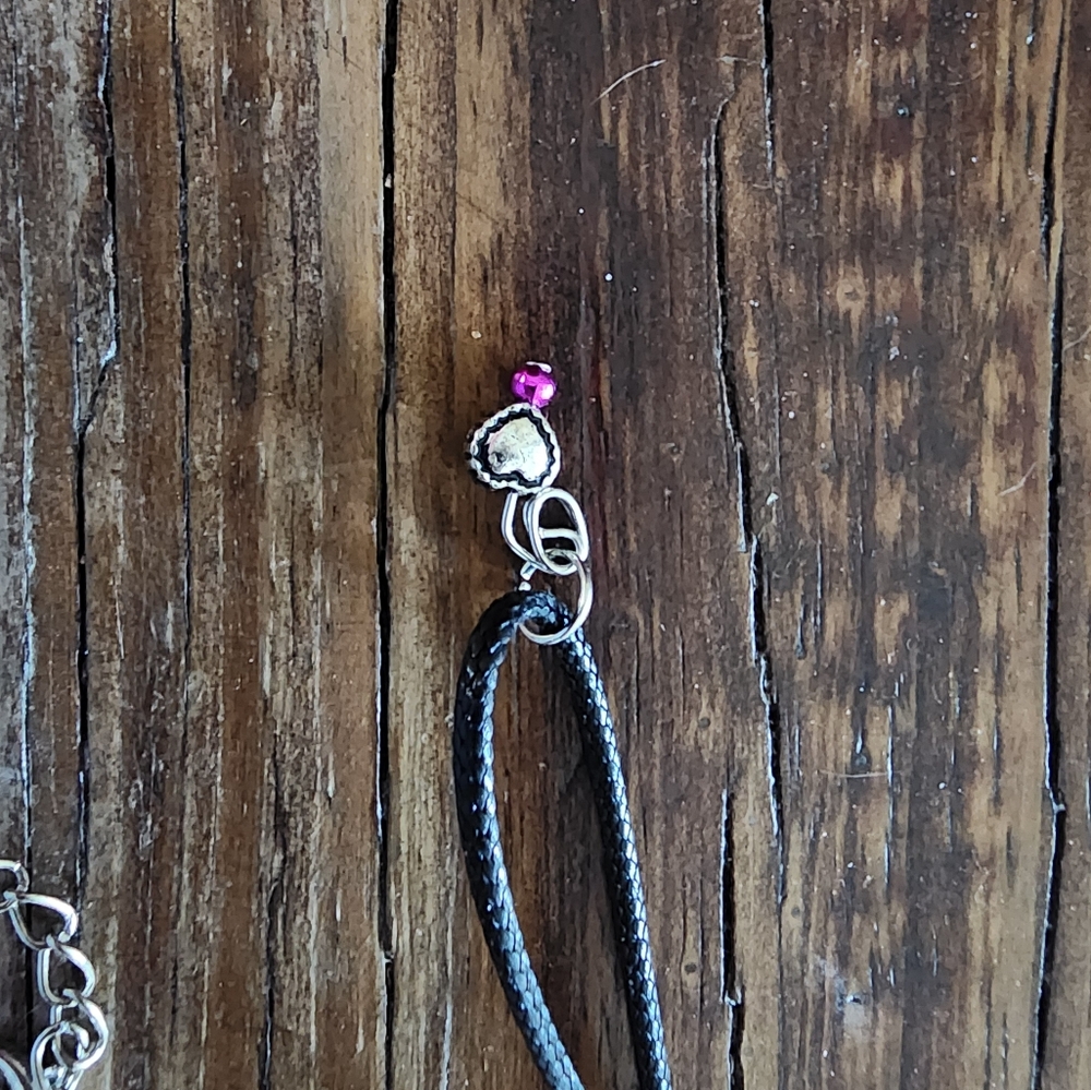 Handmade heart charm necklace